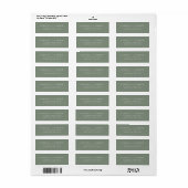 Modern eBay Sage Green Return-adres Etiket (Full Sheet)