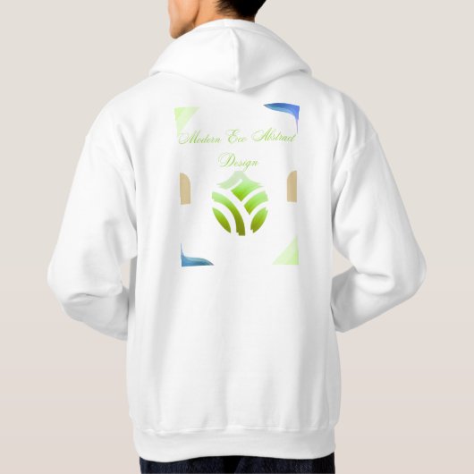 Modern Eco Abstract Design Hoodie (Achterkant)