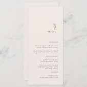 Modern Ecru Olijftak Bruiloft Menu (Voorkant / Achterkant)