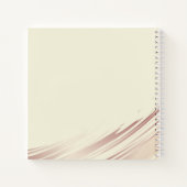 Modern Ecru & roze, speciaal aangepast zakboek Notitieboek (Achterkant)