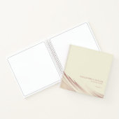 Modern Ecru & roze, speciaal aangepast zakboek Notitieboek (Binnen)