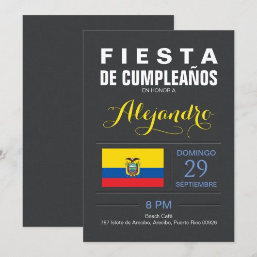 Modern: Ecuador Republiek Partij Kaart (Voorkant / Achterkant)