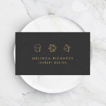 Modern Edelsteen Trio Logo Sieraden Design Donkerg