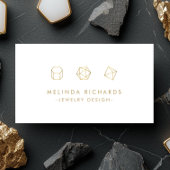 Modern Edelsteen Trio Logo Sieraden Ontwerp Wit Visitekaartje