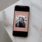 Modern Edge Dusty Roos Photo Afstuderen Aankondiging