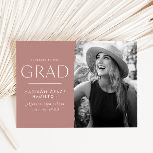 Modern Edge Dusty Roos Photo Afstuderen Aankondiging