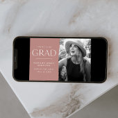 Modern Edge Dusty Roos Photo Afstuderen Aankondiging