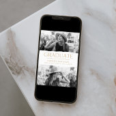 Modern Edge Gold 2 Foto Afstuderen Aankondiging