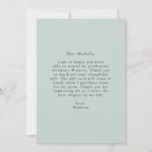 Modern Edge Mint Photo Afstuderen Bedankkaart (Achterkant)