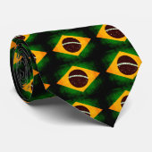 Modern Edgy Braziliaanse vlag Stropdas (Opgerold)