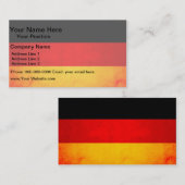 Modern Edgy Duitse vlag Visitekaartje (Voorkant / Achterkant)