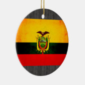 Modern Edgy Ecuadorean Flag Keramisch Ornament (Rechts)