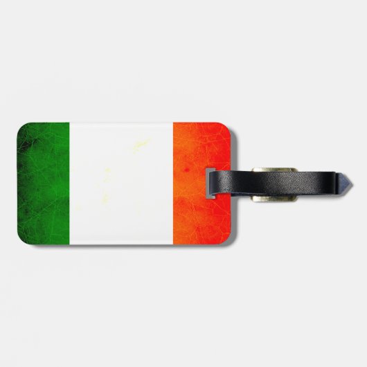 Modern Edgy Irish Flag Bagagelabel (Achterkant horizontaal)