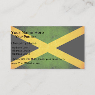 Modern Edgy Jamaican Flag Visitekaartje
