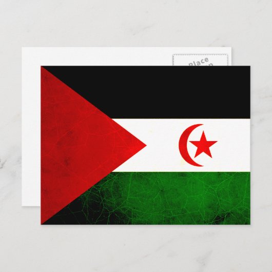 Modern Edgy Sahrawi Flag Briefkaart (Voorkant / Achterkant)