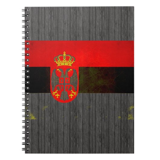 Modern Edgy Servische vlag Notitieboek (Voorkant)