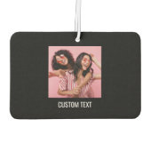 Modern Editable Black Minimal Text Design Template Luchtverfrisser (Achterkant)