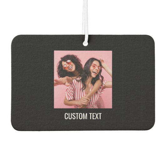 Modern Editable Black Minimal Text Design Template Luchtverfrisser (Voorkant)