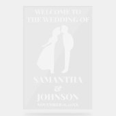 Modern EDITABLE bruiloft welkom Acryl Bord (Voorkant)