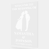 Modern EDITABLE bruiloft welkom Acryl Bord (Hoek)