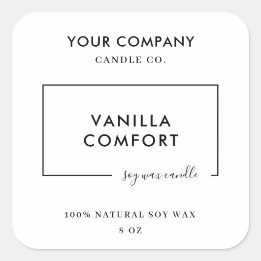 Modern Editable Candle Label Template (Voorkant)