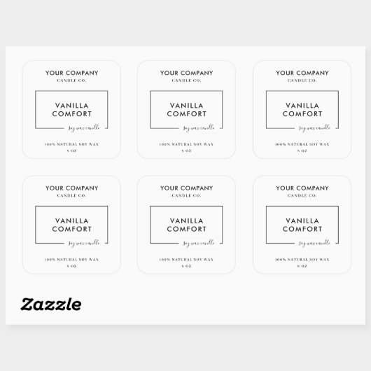 Modern Editable Candle Label Template (Vel)