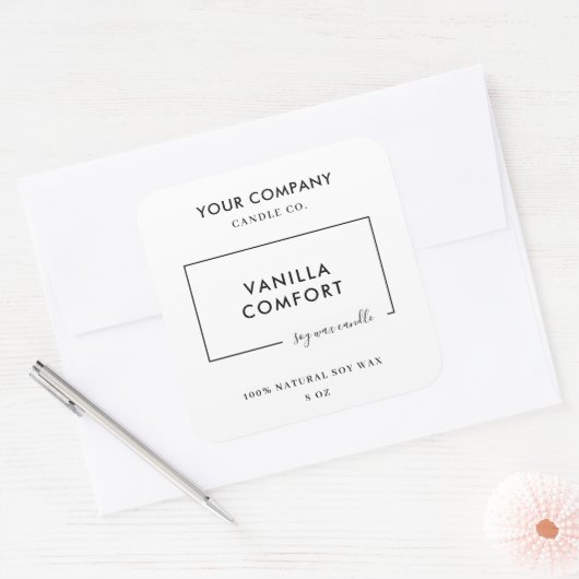 Modern Editable Candle Label Template (Envelop)