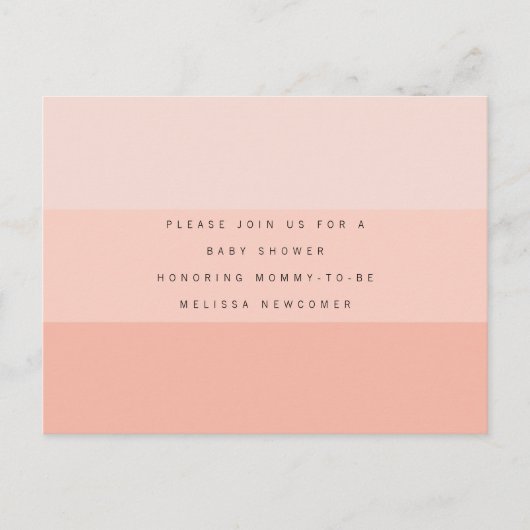 Modern EDITABLE Color Block Baby shower Invitation Aankondigingskaart (Voorkant)