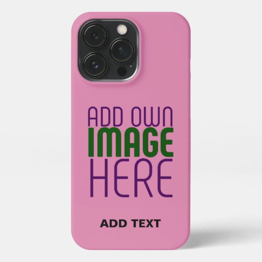 MODERN EDITABLE CUTE HOT PINK IMAGE TEXT TEMPLATE iPhone HOESJE (Achterkant)