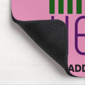 MODERN EDITABLE CUTE HOT PINK IMAGE TEXT TEMPLATE MUISMAT (Hoek)