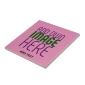  MODERN EDITABLE CUTE HOT PINK IMAGE TEXT TEMPLATE TEGELTJE (Zijkant)