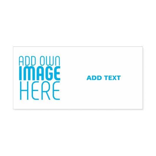 MODERN EDITABLE IMAGE TEXT TEMPLATE LIGHT BLUE  ZELFINKTENDE STEMPEL (Design)