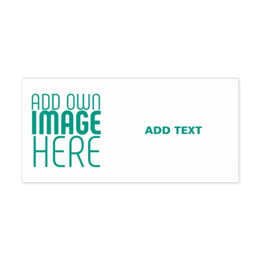 MODERN EDITABLE IMAGE TEXT TEMPLATE TEAL GREEN  ZELFINKTENDE STEMPEL (Design)