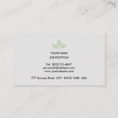Modern Editable Laurel Logo op Light Grey Visitekaartje (Achterkant)