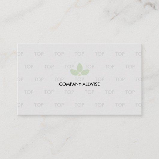 Modern Editable Laurel Logo op Light Grey Visitekaartje (Voorkant)