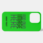 MODERN EDITABLE LIME GREEN IMAGE TEXT TEMPLATE iPhone HOESJE (Achterkant horizontaal)