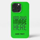 MODERN EDITABLE LIME GREEN IMAGE TEXT TEMPLATE iPhone HOESJE (Achterkant)
