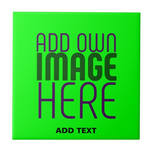  MODERN EDITABLE NEON GREEN IMAGE TEXT TEMPLATE TEGELTJE (Voorkant)