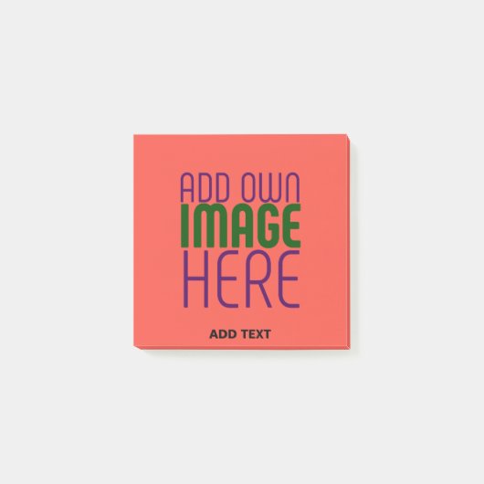 MODERN EDITABLE RED ORANGE IMAGE TEXT TEMPLATE POST-IT® NOTES (Voorkant)