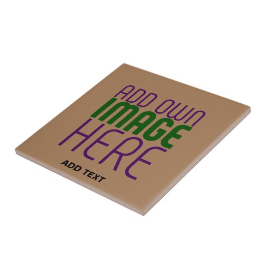 MODERN EDITABLE SIMPLE BROWN IMAGE TEXT TEMPLATE TEGELTJE (Zijkant)