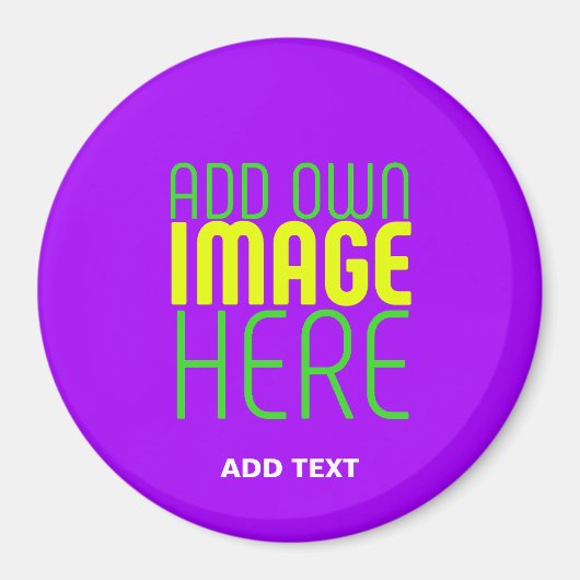 MODERN EDITABLE SIMPLE VIOLET IMAGE TEXT TEMPLATE MAGNEET (Voorkant)