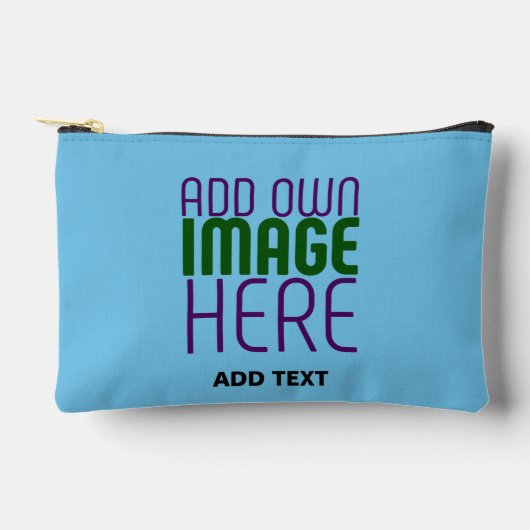 MODERN EDITABLE SWAG SKY BLUE IMAGE TEXT TEMPLATE ETUI (Voorkant)