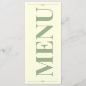 Modern Editable Wedding Menu (Achterkant)