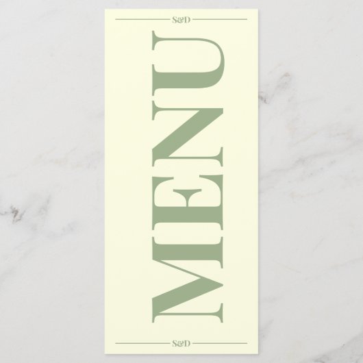 Modern Editable Wedding Menu (Achterkant)
