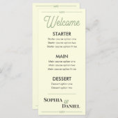 Modern Editable Wedding Menu (Voorkant / Achterkant)