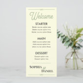Modern Editable Wedding Menu (Staand voorkant)