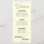 Modern Editable Wedding Menu (Voorkant)
