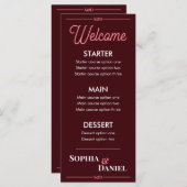 Modern Editable Wedding Menu (Voorkant / Achterkant)