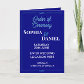 Modern Editable Wedding Order of Ceremony Programma (Voorkant)
