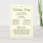 Modern Editable Wedding Order of Ceremony Programma (Achterkant)